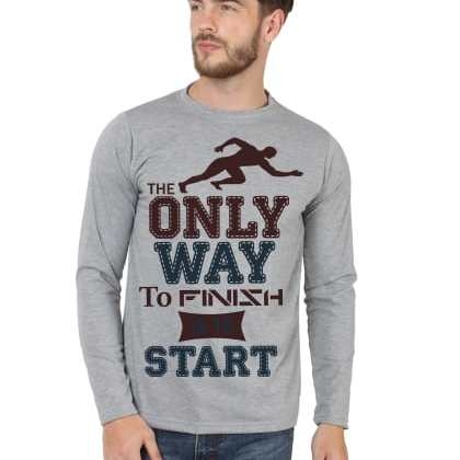 VOLDEMORTVoldemort Graphic Print Round Neck Grey T-Shirt MTS-SKU-6