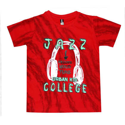 Maniac KidsPrinted Round Neck Red T-Shirt