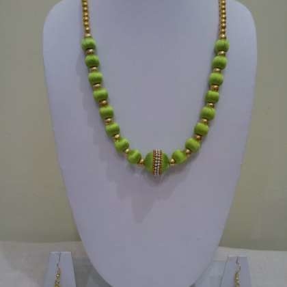 RAINBOWDomroo Necklace Set With Jhumka  FAC-SCO-16