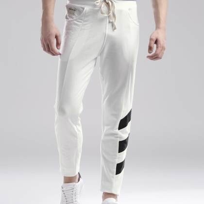 HubberholmeWhite French Terry Trackpant  MJSB-SKU-58