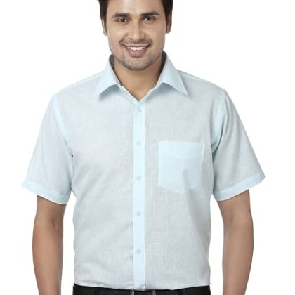 HancockGreen Solid Pure Regular Fit Formal Shirt