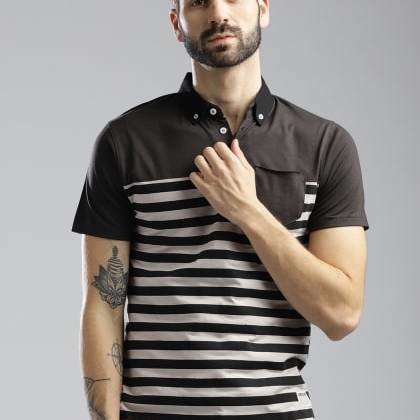 HubberholmeDark Grey Polo T-Shirt
