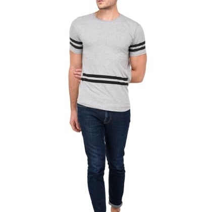 Trends TowerGrey Melange Minimalist T-Shirts