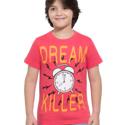 Maniac KidsFuchsia Half Sleeve T-Shirt