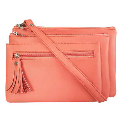 Toteteca Bag WorksPink 3 Pocket Sling Bag
