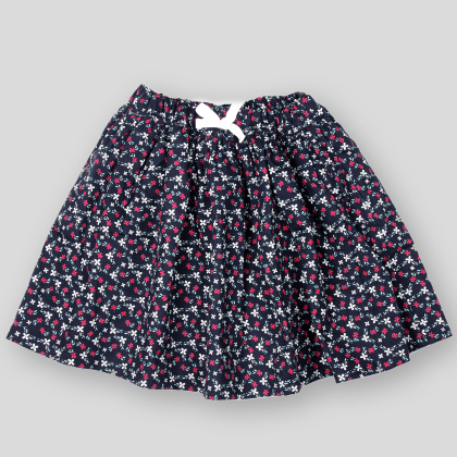 PIKABOONavy Base Floral Printed Skirt
