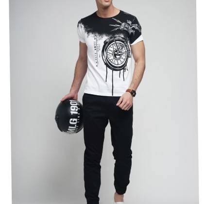 Difference Of OpinionWhite Graphic Printed T-Shirt RID-sku-80