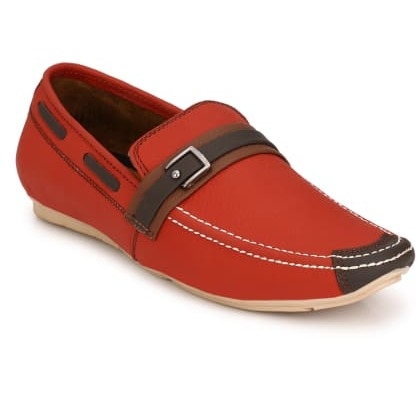 Eego ItalyRed Genuine Leather Loafers OFZ-SCO-85