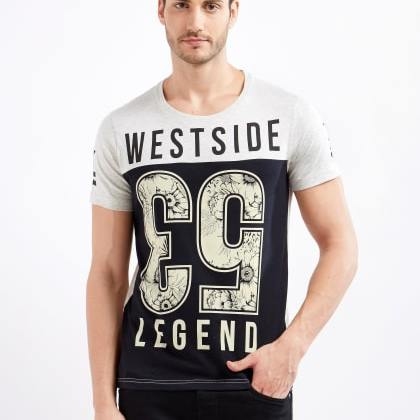 ManiacPrinted Round Neck Half Sleeve T-Shirt
