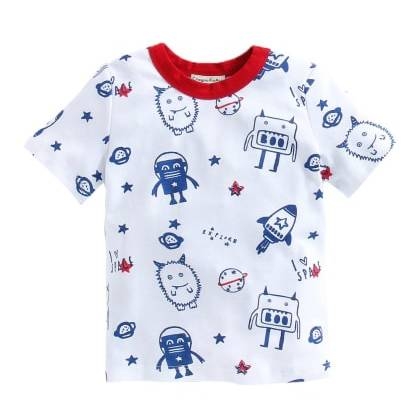 Crayon FlakesCute Robotic Printed T Shirt