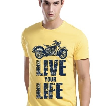 ADROLive Your Life Biker Printed T-Shirt MTS-SKU-38