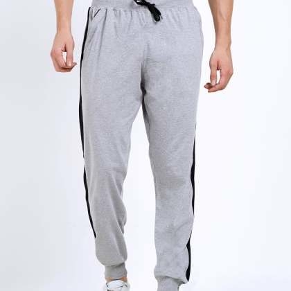 ManiacBlack Striped Grey Cotton Joggers  MJSB-SKU-53