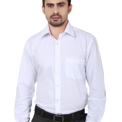 HancockCream Solid Pure Regular Fit Formal Shirt