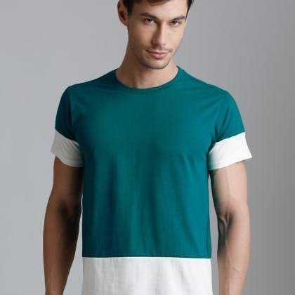 DillingerGreen & White Colorblocked T-Shirt MTS-SKU-35