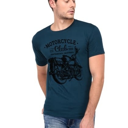 Trends TowerMotorcycle -Dark Green Printed T-Shirt MTS-SKU-13