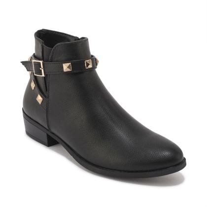 Truffle CollectionBlack Synthetic Stud Detail Ankle Boot wmb-sku-13