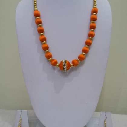 RAINBOWDomroo Necklace Set With Jhumka  FAC-SCO-15