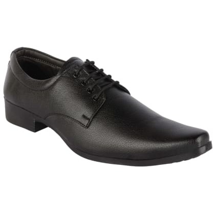KenifaBlack Synthetic Leather Derby Shoes msho-sco-66