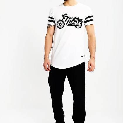 TrendsTowerWhite Printed Half Sleeve T-Shirt