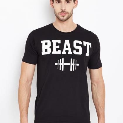 PunkCasual Black Short Sleeves Round Neck T-Shirt