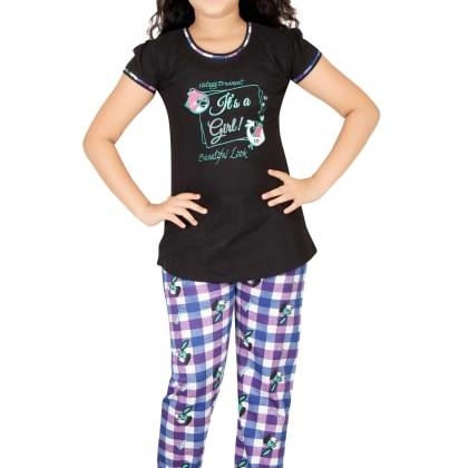 Fashion FeverBlack Cotton Night Suit