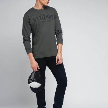 Difference Of OpinionGreen Cotton Garment Dyed T-Shirt