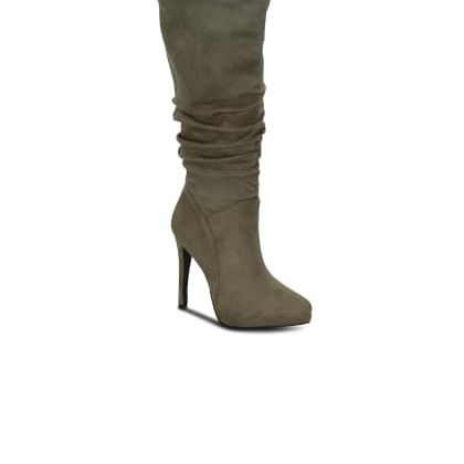 KielzKhaki Suede Boots wmb-sku-1