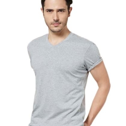 Tuna LondonGrey Colour Cotton Fabric Tshirt