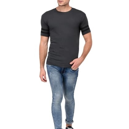 Trends TowerDark Grey Minimalist T-Shirts