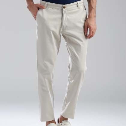 HubberholmeBeige Slim Fit Trousers