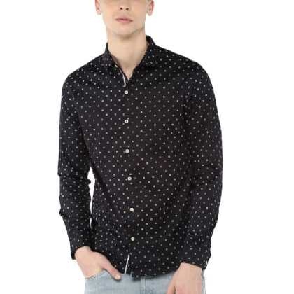 ATORSeAll Over Printed Black Shirt