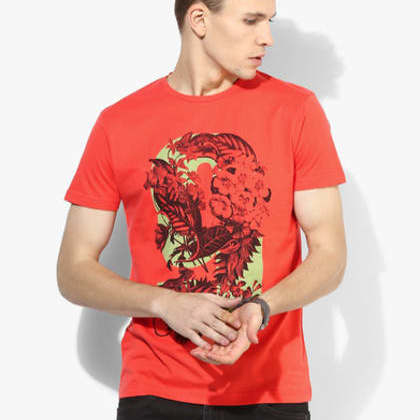 Adamo LondonMen's Graphic Print Slim Fit Tee OFZ-SCO-102