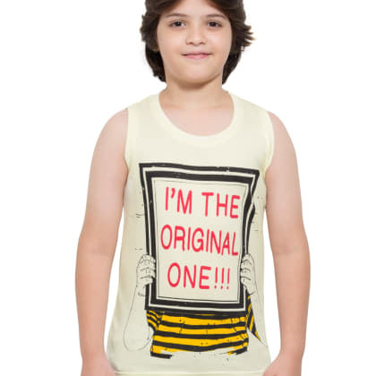 Maniac KidsOff White Sleeveless T-Shirt
