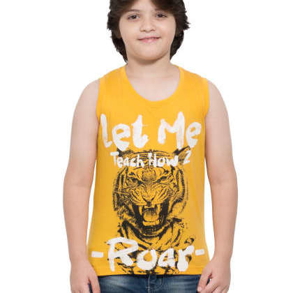 Maniac KidsYellow Sleeveless T-Shirt