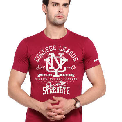 ZorcheeRound Neck Printed Cotton - Beet Red