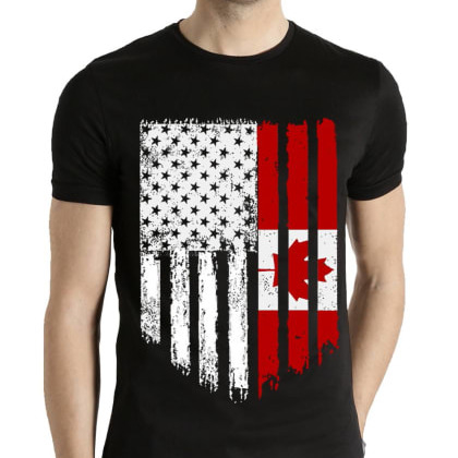 ADROBlack Adro Flag Print T-Shirt