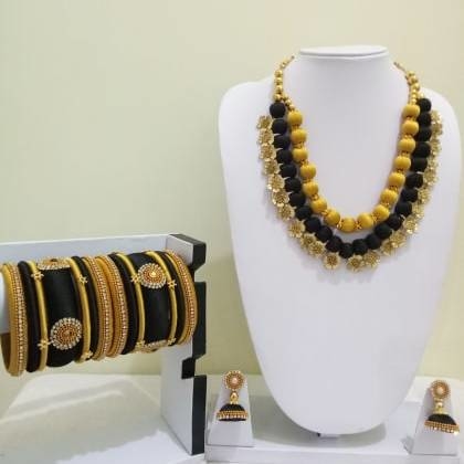 RAINBOWCharm Necklace With Jhumka & Bangles  FAC-SCO-34