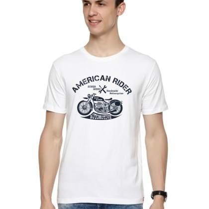 WYOAmerican Rider Printed T-Shirt RID-sku-81