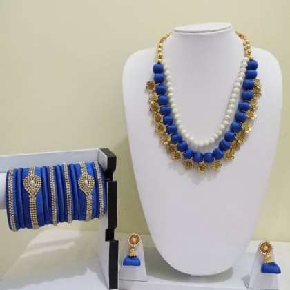 RAINBOWCharm Moti Necklace With Bangles & Earrings  FAC-SCO-31