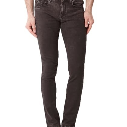 KozzakSolid Slim Fit Brown Stretchable Jeans