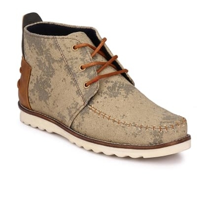 WonkerBeige Textile Leather Shoes msho-sco-168