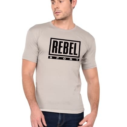 Trends TowerRebel Sport - Steel Grey Printed T-Shirt