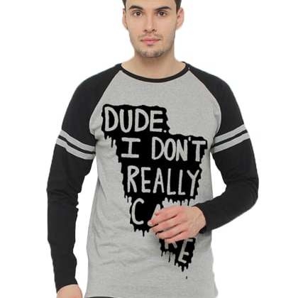 VOLDEMORTVoldemort Printed Round Neck Grey T-Shirt