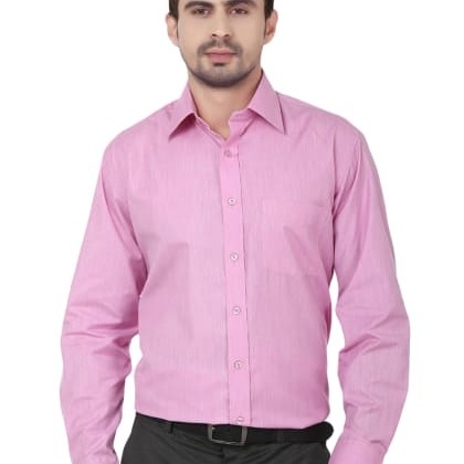 HancockPink Solid Pure Regular Fit Formal Shirt