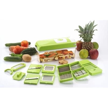 VR12 In 1 Vegetable & Fruit Grater, Slicer, Cutter, Chopper (Green)