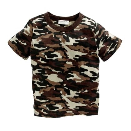 Crayon FlakesGreen Camaflouge Half Sleeves T Shirt