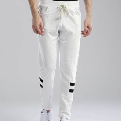HubberholmeWhite French Terry Trackpant  MJSB-SKU-56