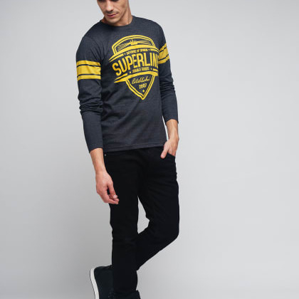 Difference Of OpinionCharcoal Melange Cotton T-Shirt