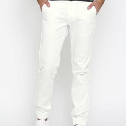 HubberholmeWhite Joggers MJSB-SKU-6