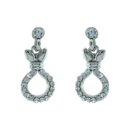HIGH TRENDZStylish And Trendy Silver Plated Stud Earrings (FAC-SCO-01)
